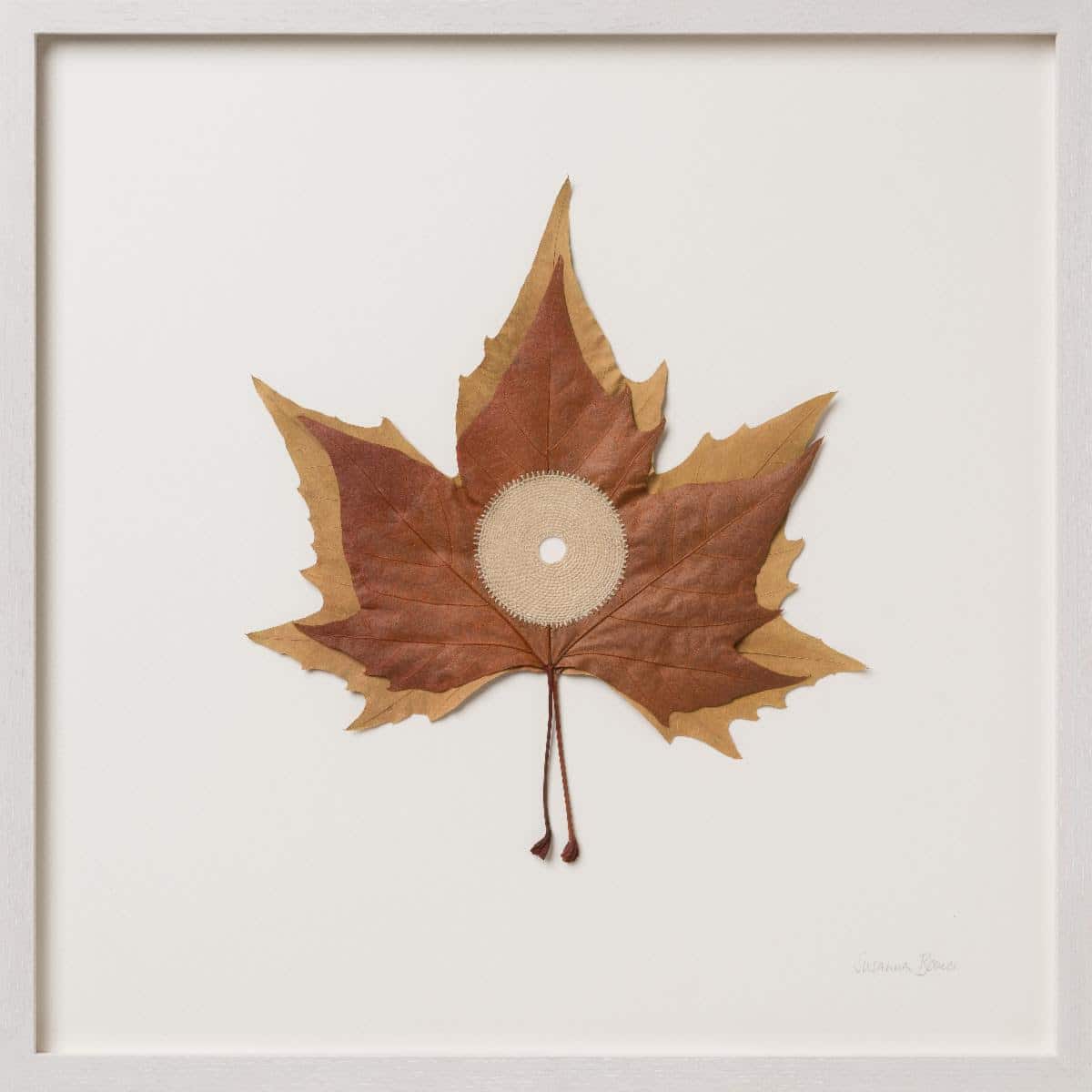 Susanna Bauer Works with Natural Leaves and Crochet, LABest, LA Best, BestOf LA, Best Things To Do In LA, LA Business List, Los Angeles Guide