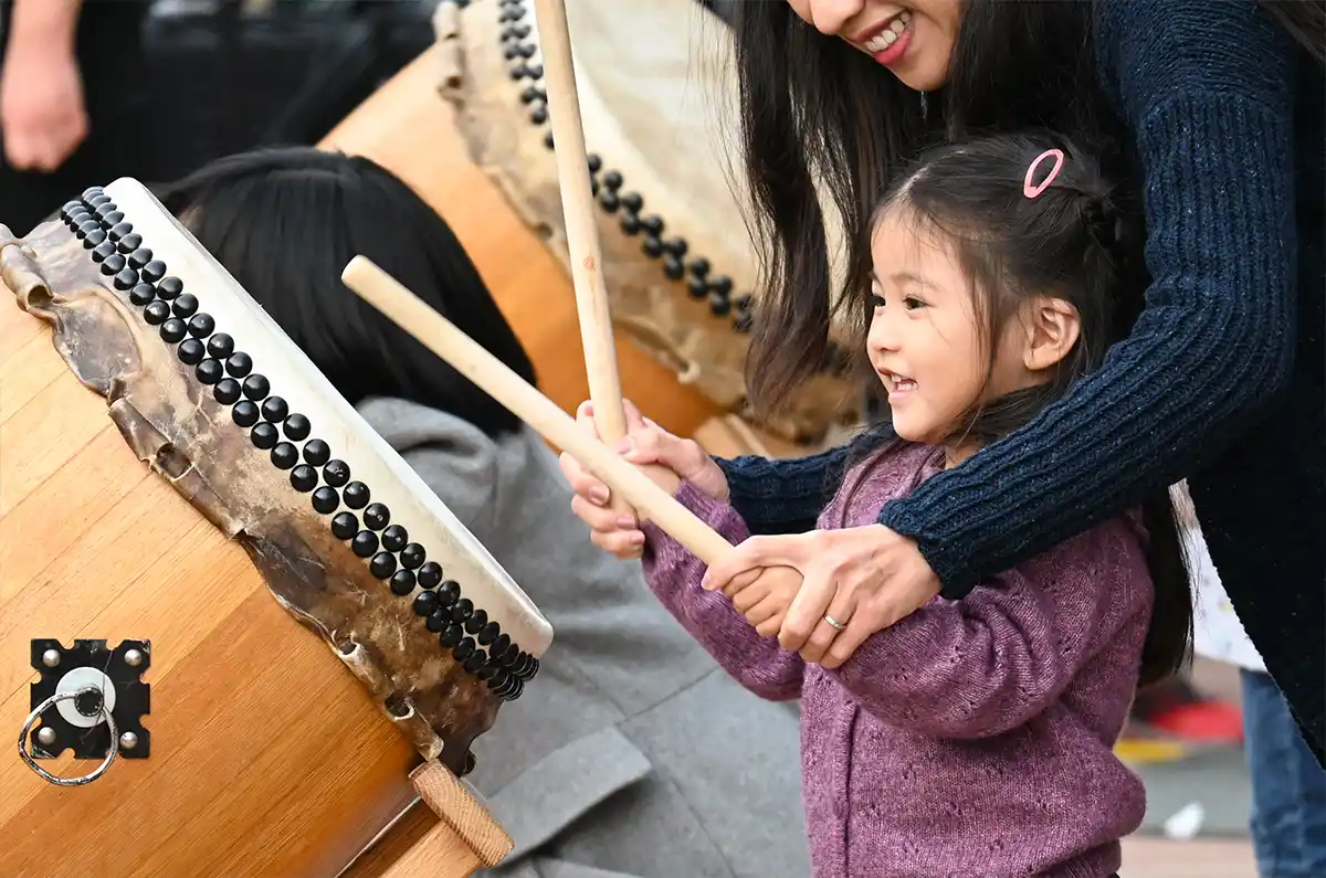 Little Tokyo Oshogatsu celebration in Los Angeles with cultural performances