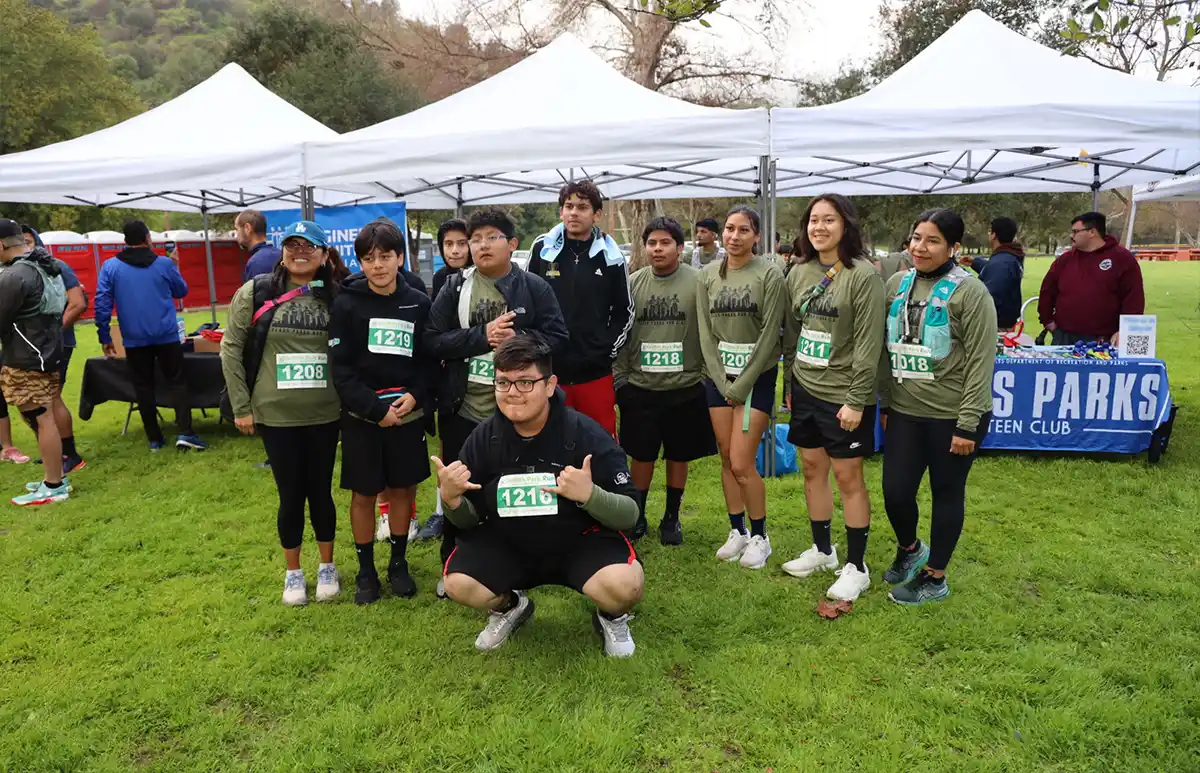 Runners competing in the Griffith Park Run Half Marathon in Los Angeles