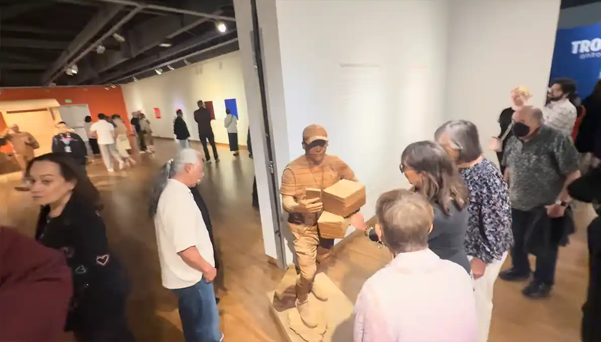 VIP guests arriving at MOLAA in Long Beach for a Latin American art exhibition