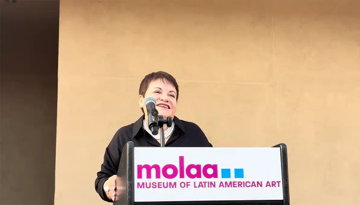 VIP guests arriving at MOLAA in Long Beach for a Latin American art exhibition